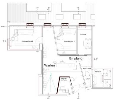 "Saaleklinik II" | Augenchirurgische Praxis - Innenraumplanung (Bild 3/9)