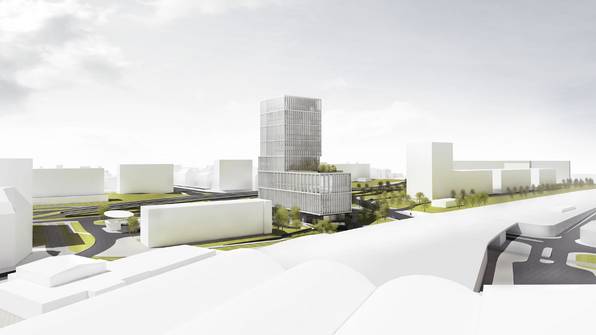 "Baukomplex am Riebeckplatz" | Wettbewerb Beitrag (Bild 7/10)