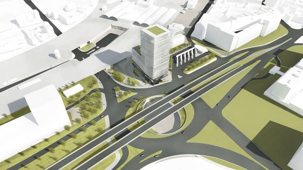 "Baukomplex am Riebeckplatz" | Wettbewerb Beitrag (Bild 3/10)